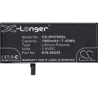 Cameron Sino Батерия iPhone 7 4.7 CAMERON SINO Li-Polymer 3.8V/1960mAh, съвместима с Apple 616-00255 CS-IPH700SL (CS-IPH700SL)