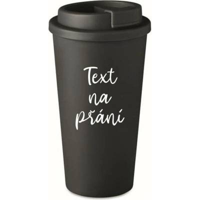 Giftie TEXT NA PŘÁNÍ černý termohrnek 475 ml