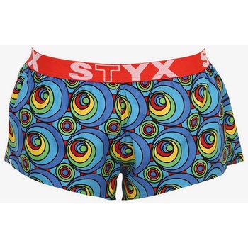 Styx Жълто-сини дамски къси панталони с шарка Styx Styx | Sin | ЖЕНИ | S