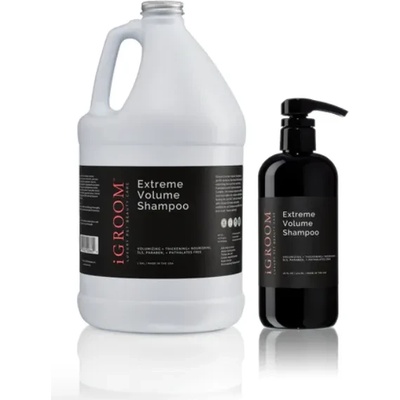 iGroom Extreme Volume Shampoo - Нежен шампоан за кучета, сгъстява и придава обем на козината от корена до върха, 3, 78 литра