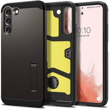 Spigen Tough Armor Case - хибриден кейс с най-висока степен на защита за Samsung Galaxy S22 (сив)
