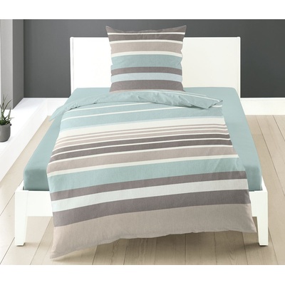 Bierbaum obliečka bavlna satén 6699 Stripe Mint 140x200 70x90