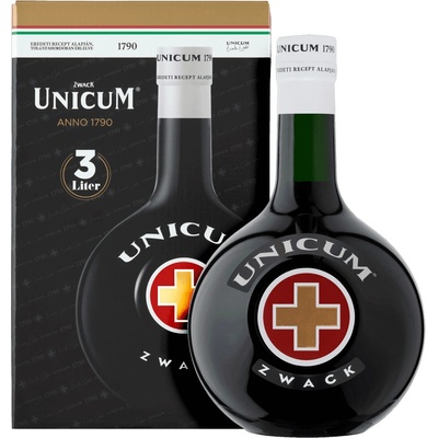 Zwack Unicum 40% 3 l (čistá fľaša)