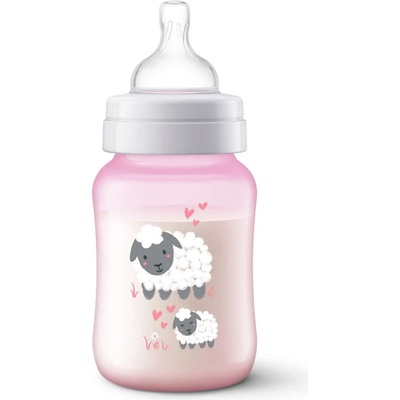 Philips Avent Lahev Anticolic 1 ks růžová ovečka 260 ml
