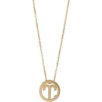 Bliss Дамско златно колие зодия Овен с диамант Bliss 20108270 (20108270)