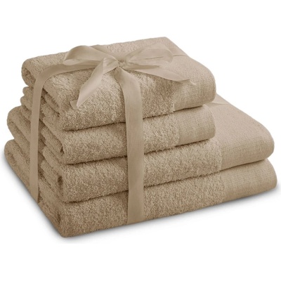 Restilo Бежови памучни хавлии и кърпи за баня в комплект от 4 бр. от тери Amari - Restilo (120010831)