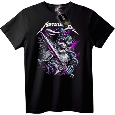 NOONEBRAND Тениска Metallica Жътварят - XXS, White