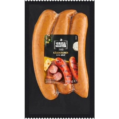 Tesco Grill Master Klobása z bravčového a hovädzieho mäsa so syrom 360 g