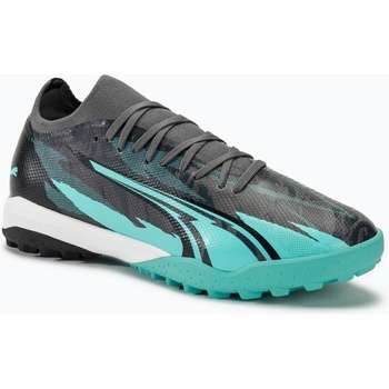 PUMA Футболни обувки PUMA Ultra Match Rush TT strong gray/puma white/electro aqua