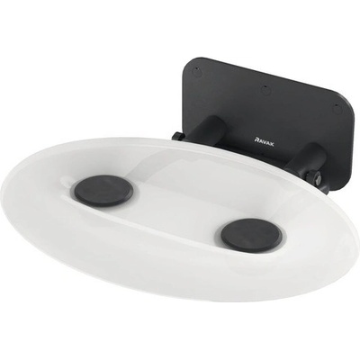Ravak Sedátko do sprchy OVO-P II-CLEAR/BLACK B8F0000056
