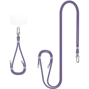 Snúrka na krk Spigen Universal Set 2 (Cross Body Strap 1P + Wrist Strap 1P + ConTag2 1P), deep purple