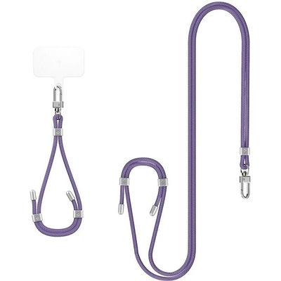 Snúrka na krk Spigen Universal Set 2 (Cross Body Strap 1P + Wrist Strap 1P + ConTag2 1P), deep purple