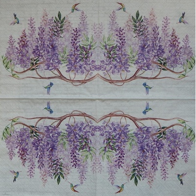 Ti flair obrúsky Kolibříci a vistarie 33x33cm