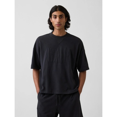GAP Oversize mikina s logom VintageSoft Čierna