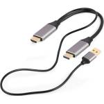 Gembird A-HDMIM-DPM-01 Активен адаптер 4K HDMI мъжки към DisplayPort мъжки кабел 2 м черен (A-HDMIM-DPM-01)