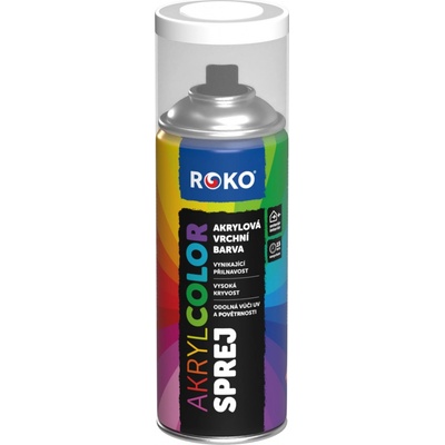 Rokospol Akrylcolor sprej akrylová vrchní barva 400 ml bílá mat