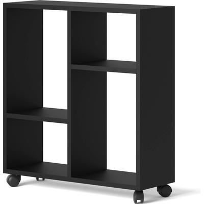 BIM Furniture Trasco 2 библиотека масичка за кафе, черна (trasco2blackmat)