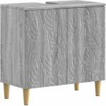 vidaXL Шкаф за мивка в баня DELFT Сив Сонома 59, 5 x 31, 5 x 59 см (897011)