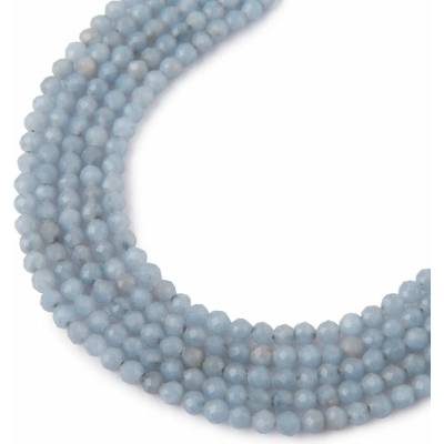 Koráliky z minerálu Modrý angelit 2mm brúsené - 18 cm