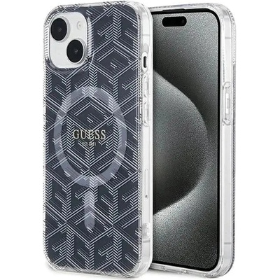 GUESS Кейс Guess IML GCube MagSafe за iPhone 15 Plus / 14 Plus, черен (GUE003500-0)