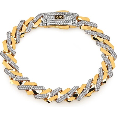 iZlato Forever Monaco Chain bracelet Edge Alternate Pavé lock 9,5 mm IZ30228NUSA