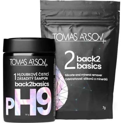 Tomas Arsov BACK2BASICS šampón 50 g+ odstranovač silikonů a minerálu 5 g dárková sada