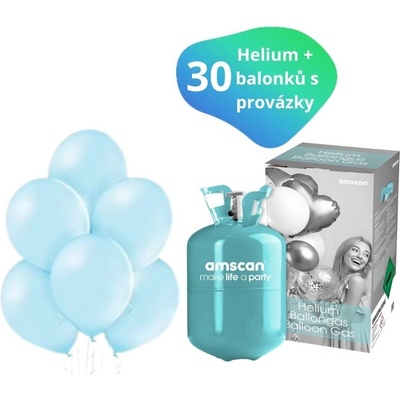 balonky.cz Helium sada balónky světle modré