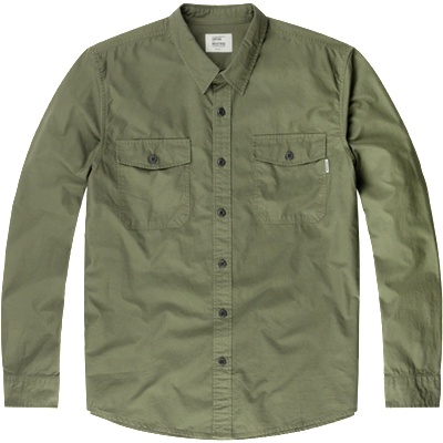 Vintage Industries Риза Boston на Vintage Industries, тъмна маслина (23109.darkolive)