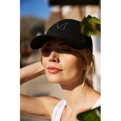 Moodo Черна памучна шапка с козирка Moodo | Cheren | ЖЕНИ | ЕДИН РАЗМЕР