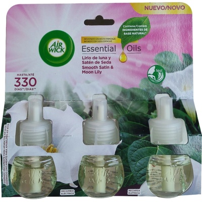 Air Wick Пълнител за електрически освежител Air Wick 3x19ml Moon Lily & Satin TRIO