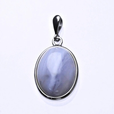Čištín Stříbrný přívěsek přírodní chalcedon P1493B