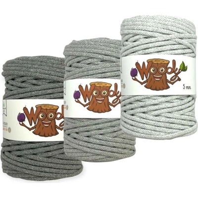 Woody Crafts 3x Woody 5 mm – sada Grey (100m)