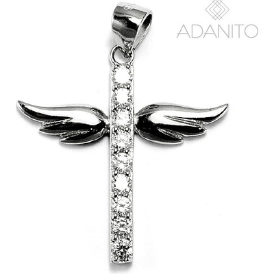 Adanito EFP0001461 Strieborný prívesok kríž so zirkónmi
