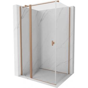 Mexen Mist T отваряща се душ кабина 95 x 120 см, прозрачна, четкана мед - 8A4T-095-120-65-00 (8A4T-095-120-65-00)