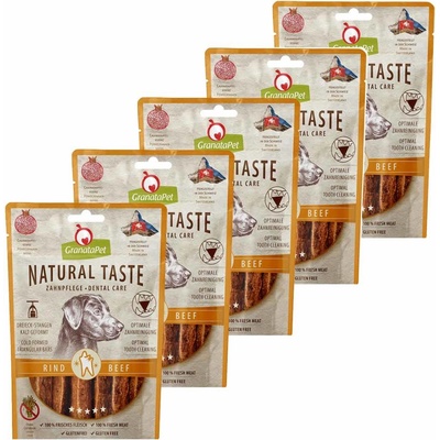 GranataPet Natural Taste Dental Care Hovězí 5 x 70 g
