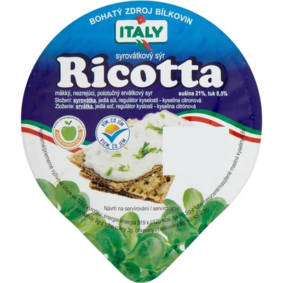 Italat Ricotta syrovátkový sýr 200g – Zboží Dáma