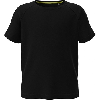 Stedman mesh raglan st8570 / Детска спортна риза с реглан - черна (st8570bloxs)
