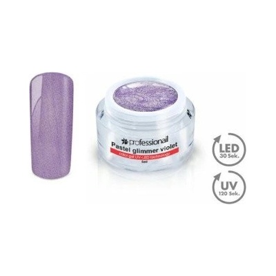 Professionail Farebný Led Uv gél pastel glimmer violet 5ml