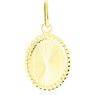 Gemmax Zlatý přívěsek s gravírovanými paprsky GLPYN 01729