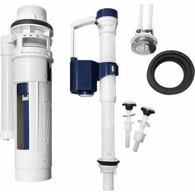 AQUALINE Splachovacia súprava s tlačidlom DUAL 49 mm, spodné napájanie 1/2", chróm NDPC104V-1