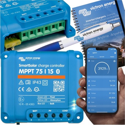 Victron Energy SmartSolar 75/15 - 75V, 15A, BT, MPPT SCC075015060R