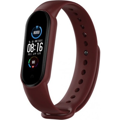 Techsuit remienok (W013) - Xiaomi Mi Band 5 / 5 NFC / 6 / 6 NFC / Amazfit Band 5 - Tmavá červená KF238574