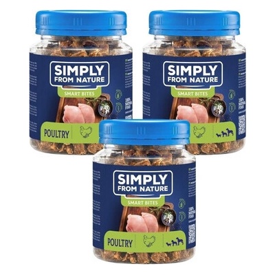 SIMPLY FROM NATURE Smart Bites drůbeží 3 x 130 g