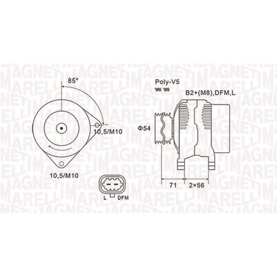 Alternátor MAGNETI MARELLI 063731973010