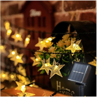 Brilagi Brilagi LED Solární dekorační řetěz STARS 50xLED/8 funkcí 7m IP65 teplá bílá BG0837