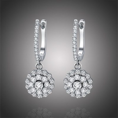 Grace Silver Jewellery stříbrné se zirkony Amalka E-SCE517 stříbrná