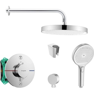 SANITINO - Душ комплект с термостат и тяло за вграждане Hansgrohe, аксесоари kielle, хром SANI21HKK022 (SANI21HKK022)