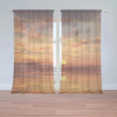 Sablio Záclony Oranžové slnko: 2ks 150x250cm