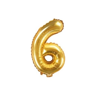 Fóliový balón č.6 zlatá