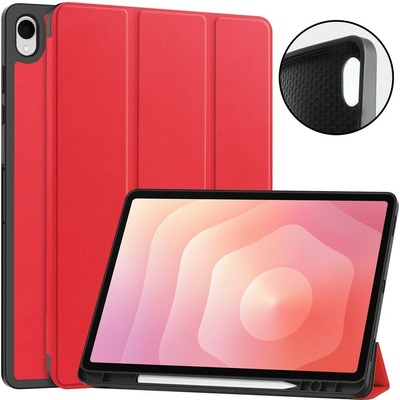 Vsetkonamobil LEATHER Zaklápací kryt pre Samsung Galaxy Tab S12+ červený 152067